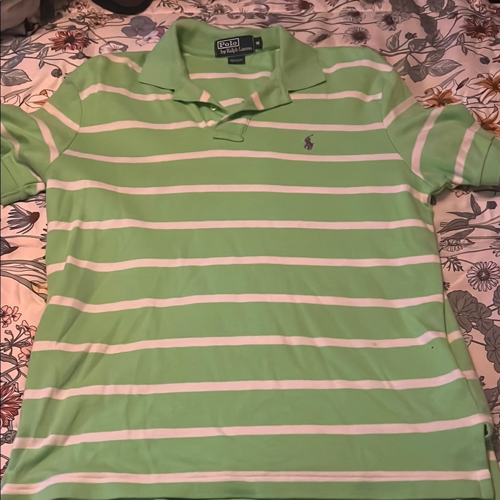 Polo by Ralph Lauren Green Striped Men's Shirt